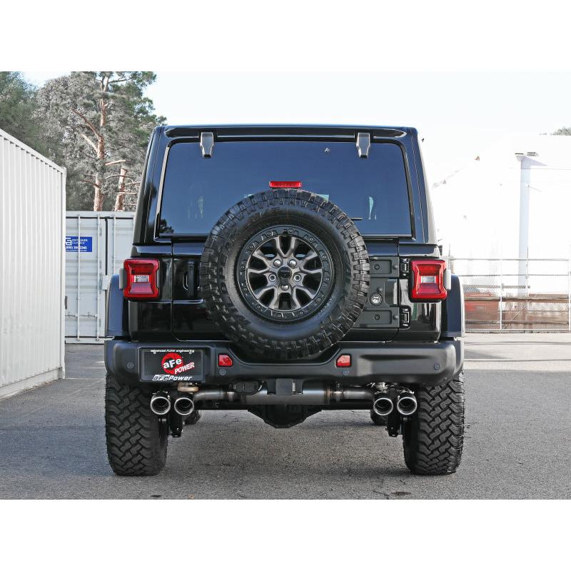 aFe Vulcan Series 2.5in 304SS Cat-Back Exhaust 2021+ Jeep Wrangler 392 6.4L w/ Polished Tips-SR1 Performance