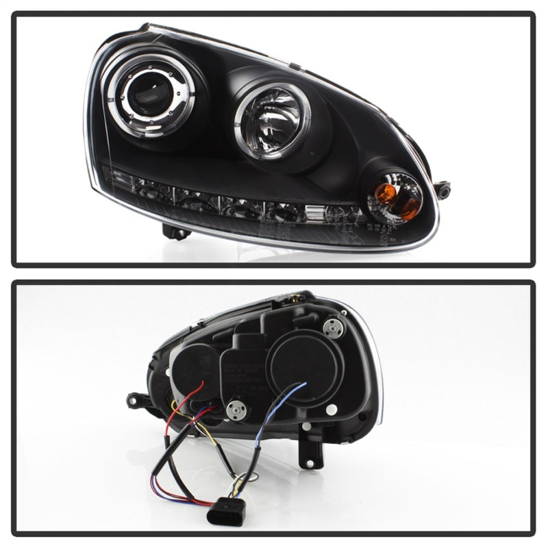 Spyder Volkswagen GTI 06-09/Jetta 06-09 Halogen Model Only - LED Halo DRL Black PRO-YD-VG06-HL-BK-SR1 Performance