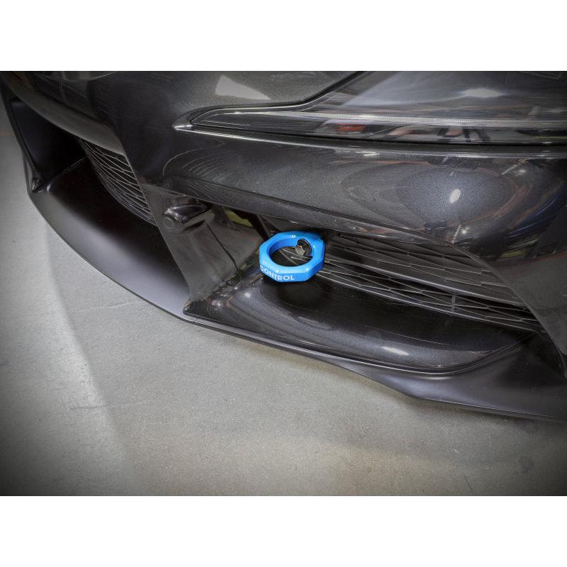 aFe Control Front Tow Hook Blue 20-21 Toyota GR Supra (A90)