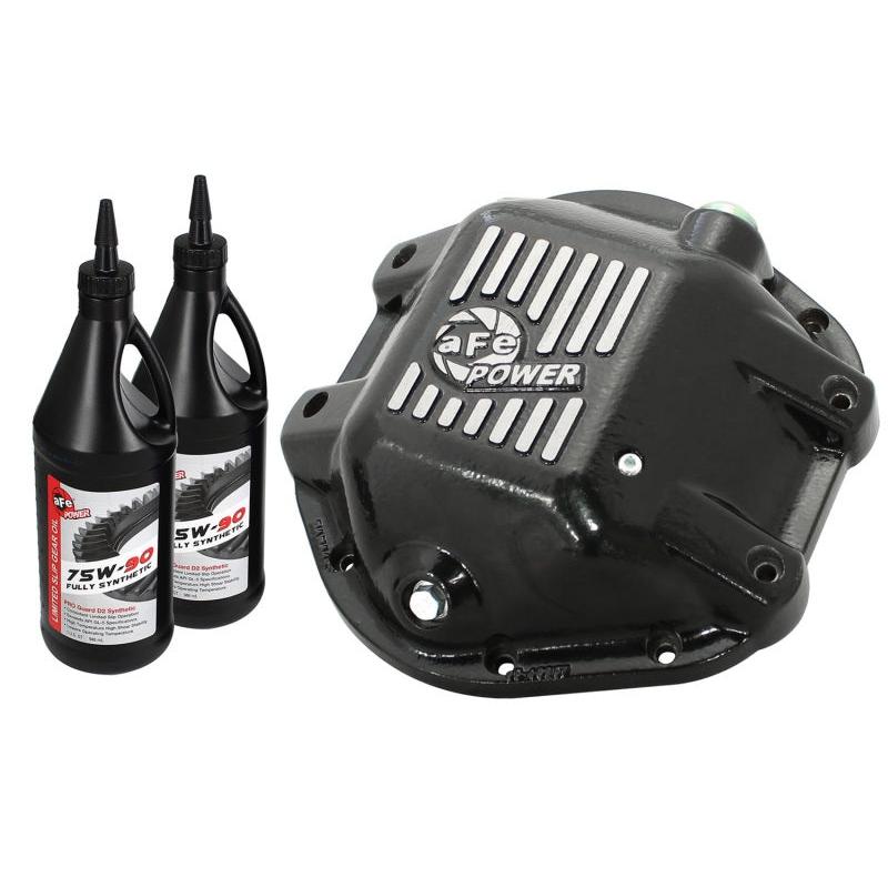 aFe Power Differential Cover Machined Pro Series 97-15 Jeep Dana 44 w/ 75W-90 Gear Oil 2 QT