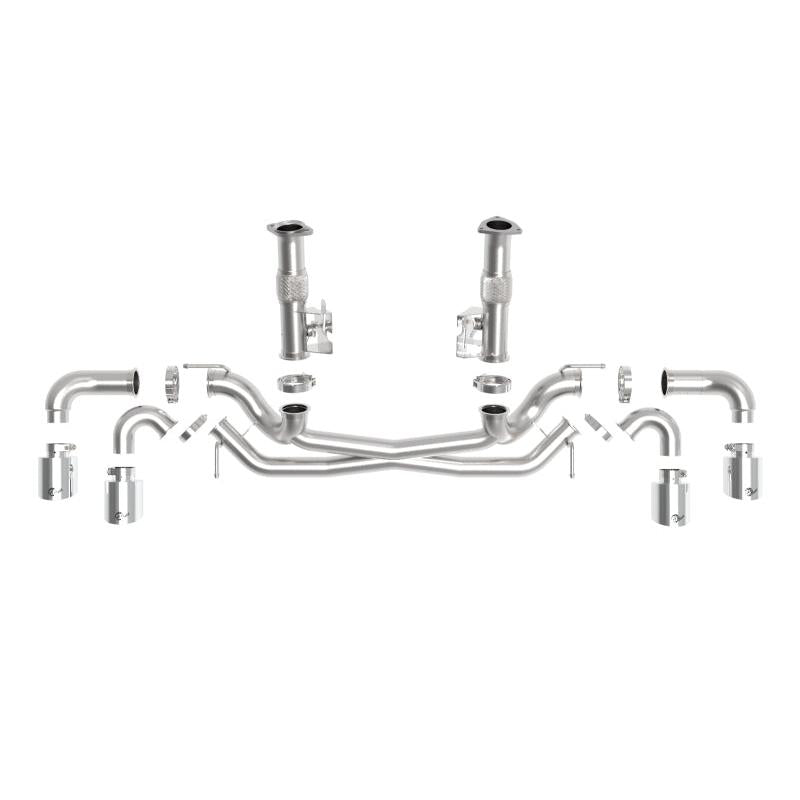 aFe MACH Force-Xp 3in to 2-1/2in 304SS Cat-Back (No Muff.) 2020 Chevy Corvette 6.2L- Polished Tip-SR1 Performance
