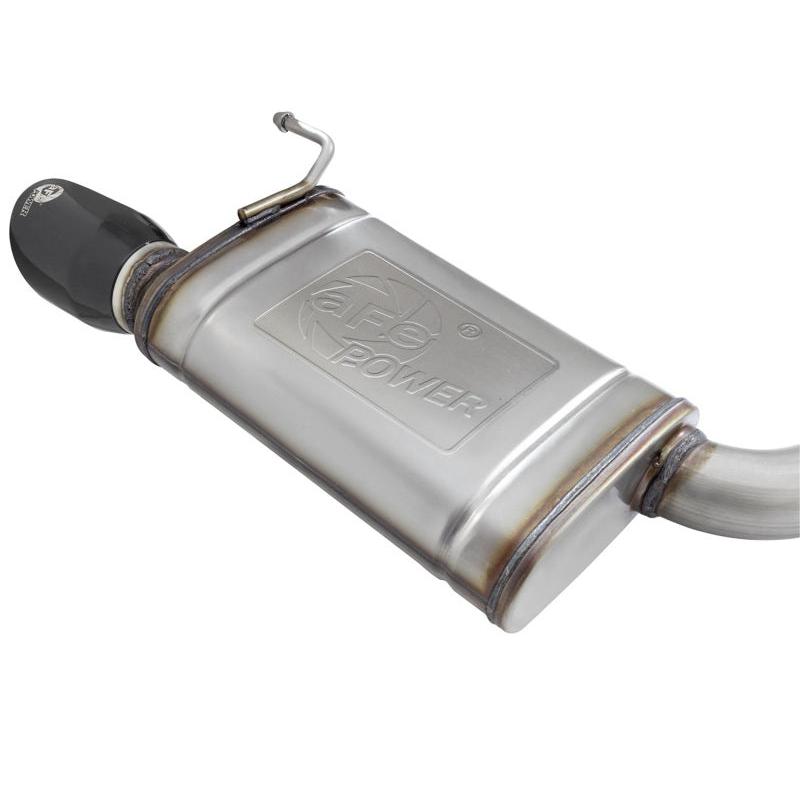 aFe MACHForce XP Exhausts Cat-Back SS-304 EXH w/ Black Tips 15-16 Ford Mustang EcoBoost 2.3L (t)-SR1 Performance
