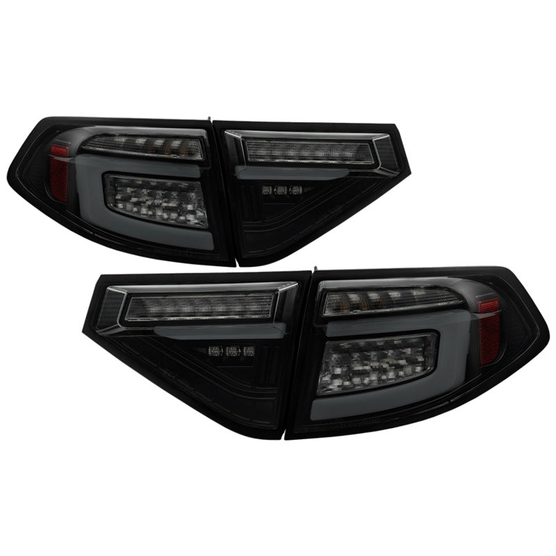 Spyder 08-14 Subara Impreza WRX Hatchback LED Tail Lights Seq Signal Blk Smoke ALT-YD-SI085D-SEQ-BSM-SR1 Performance