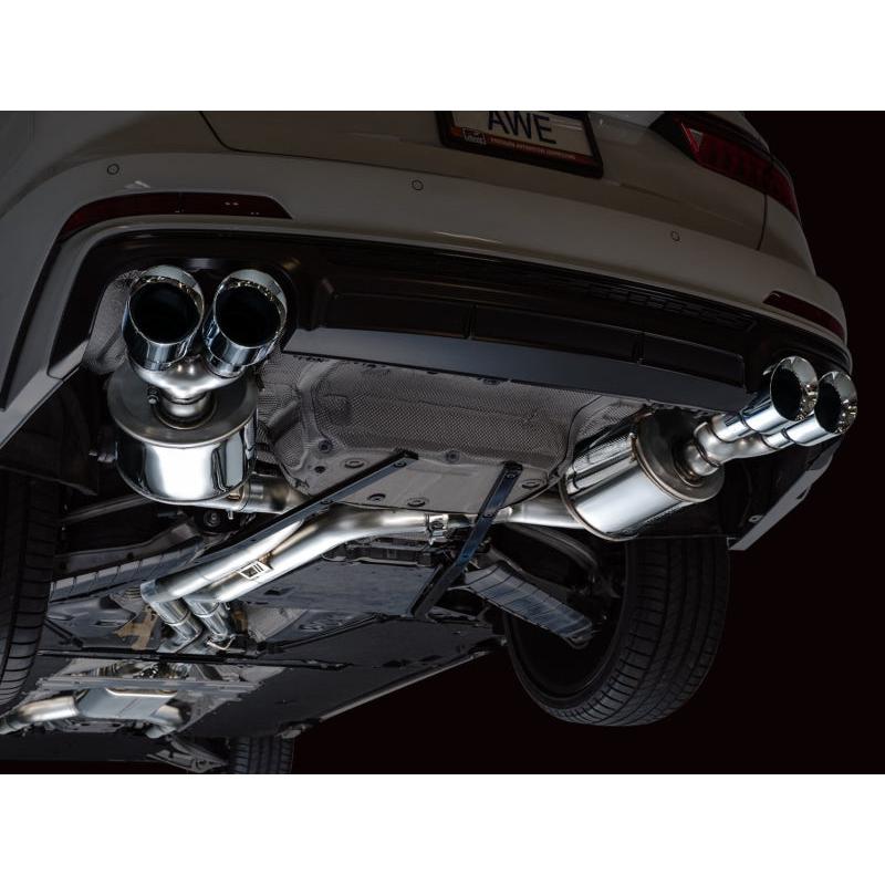 AWE Tuning 19-23 Audi C8 S6/S7 2.9T V6 AWD Touring Edition Exhaust - Chrome Silver Tips