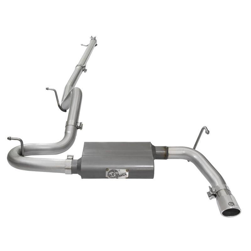 aFe Scorpion 2-1/2in Aluminized Steel Cat Back Exhaust 07-17 Jeep Wrangler V6-3.6/3.8L (4 Dr)-SR1 Performance