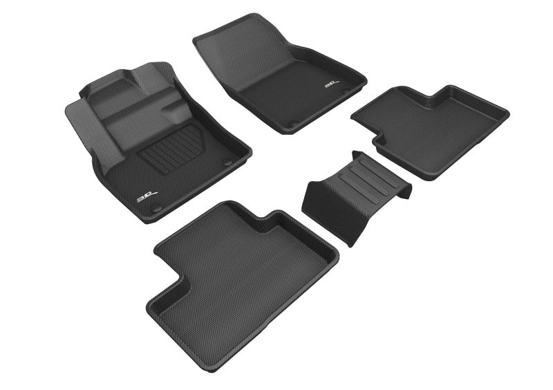 3D MAXpider 2019-2021 Volvo XC40 Kagu 1st & 2nd Row Floormat - Black-SR1 Performance