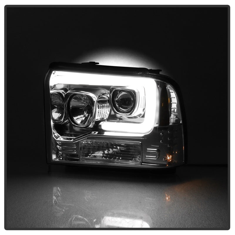 Spyder 05-07 Ford F250/350/450 SD Ver 2 Proj Headlights - Light Bar DRL - Black PRO-YD-FS05V2-LB-C-SR1 Performance