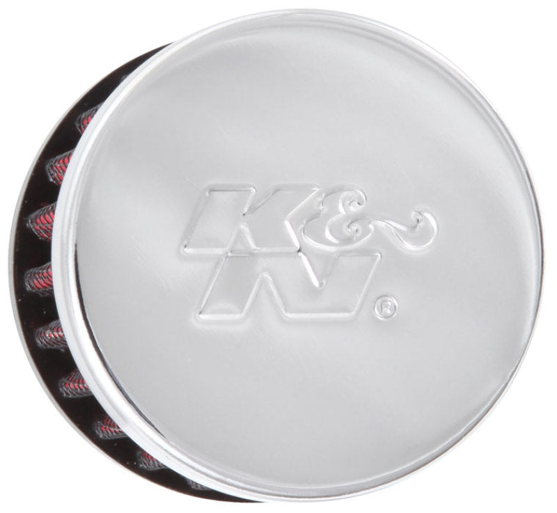 K&N Clamp On Rubber Base Crankcase Vent Filter 0.375in Flange ID x 2in OD x 1.5in Height-SR1 Performance