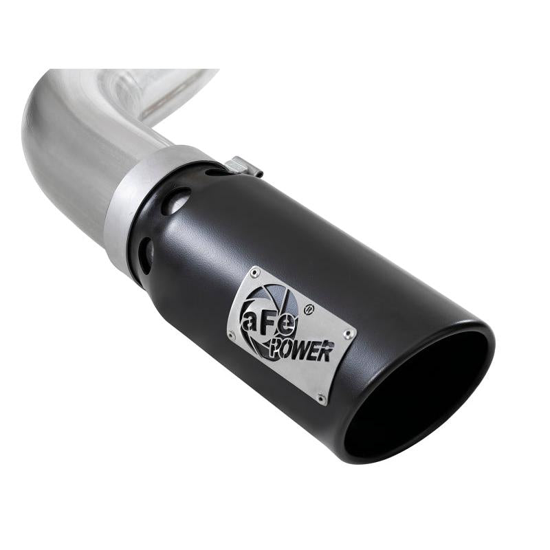 aFe Large Bore-HD 4in 409 SS DPF-Back Exh 18-19 Ford F-150 V6-3.0L (td) w/ Black Tip-SR1 Performance