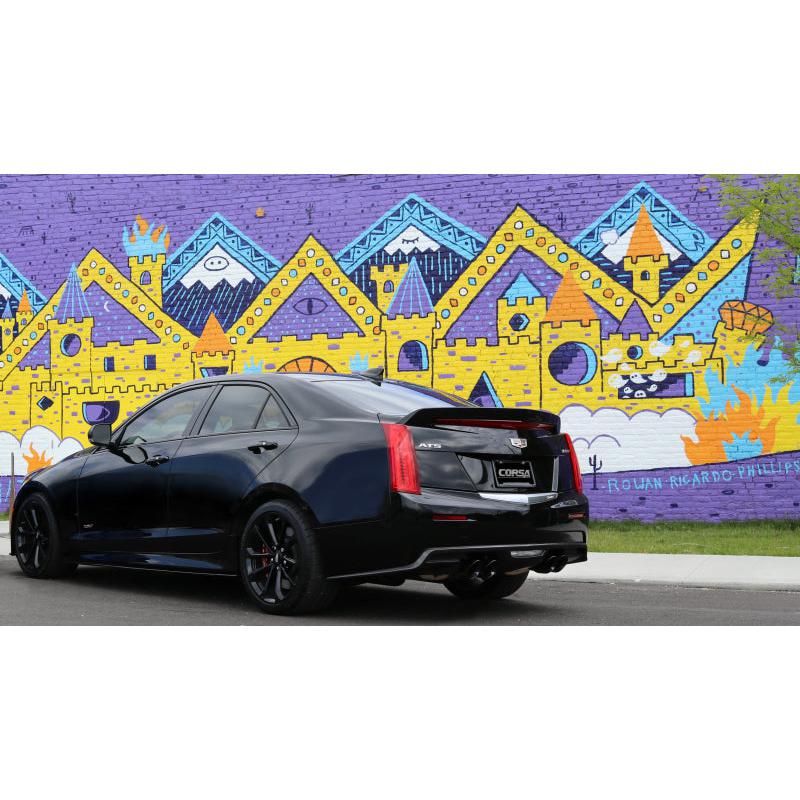 Corsa 2016-2019 Cadillac ATS-V 3.6T 4in Black Sport Axle-Back Exhaust