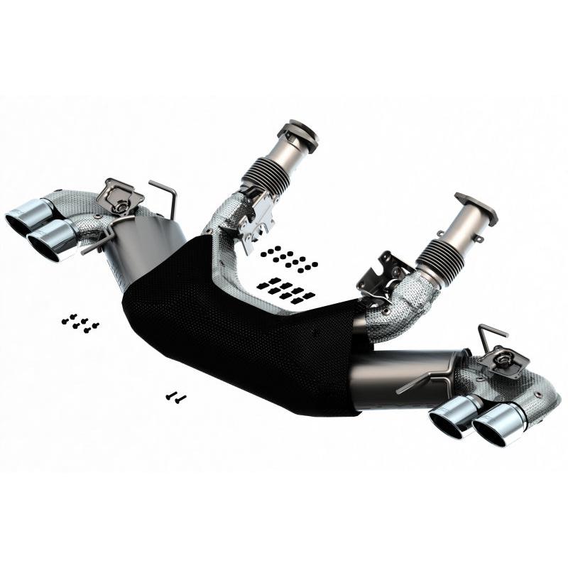 Borla 2020 Chevrolet Corvette C8 6.2L S-Type Exhaust System Dual Round A/C Tips 4inx 4.75in