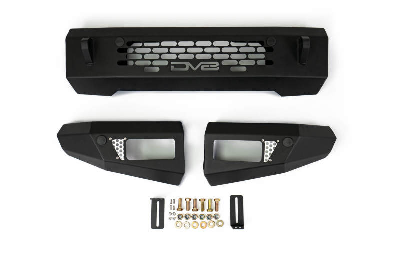 DV8 Offroad 2021+ Ford Bronco Low-Profile Front Bumper with Dual Row LED Light Bar Mount FBBR-03