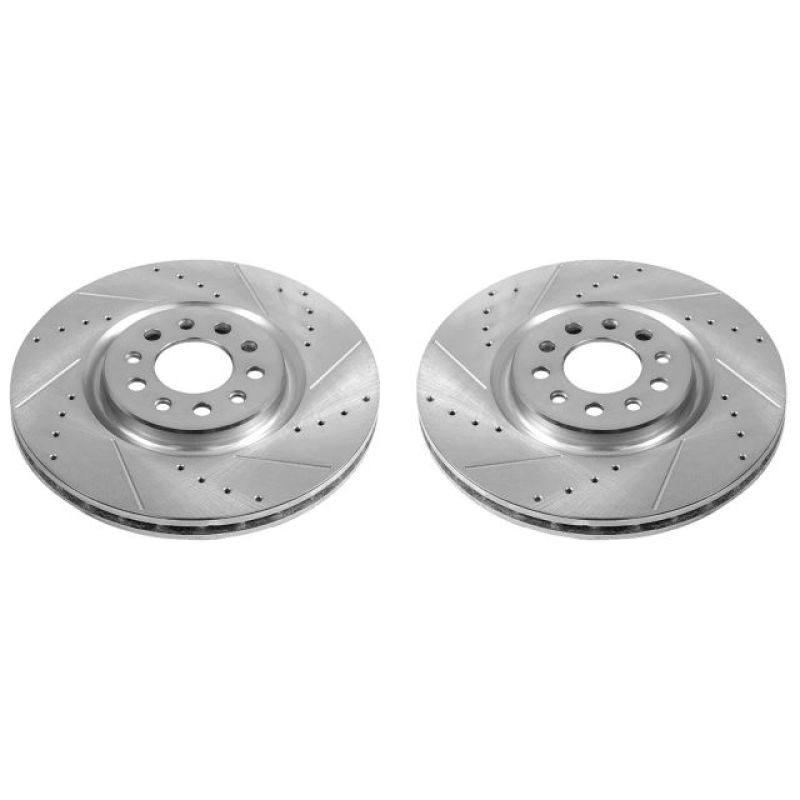 Power Stop 15-17 Chrysler 200 Front Evolution Drilled & Slotted Rotors - Pair-SR1 Performance