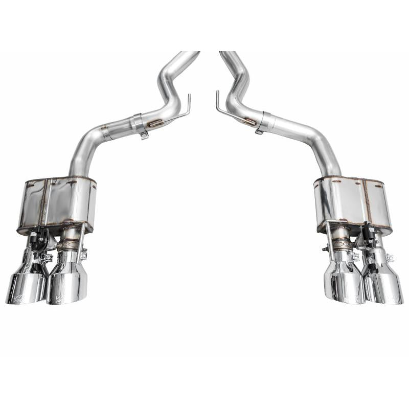 AWE 2024 Ford Mustang Dark Horse S650 RWD SwitchPath Catback Exhaust w/ Quad Chrome Silver Tips