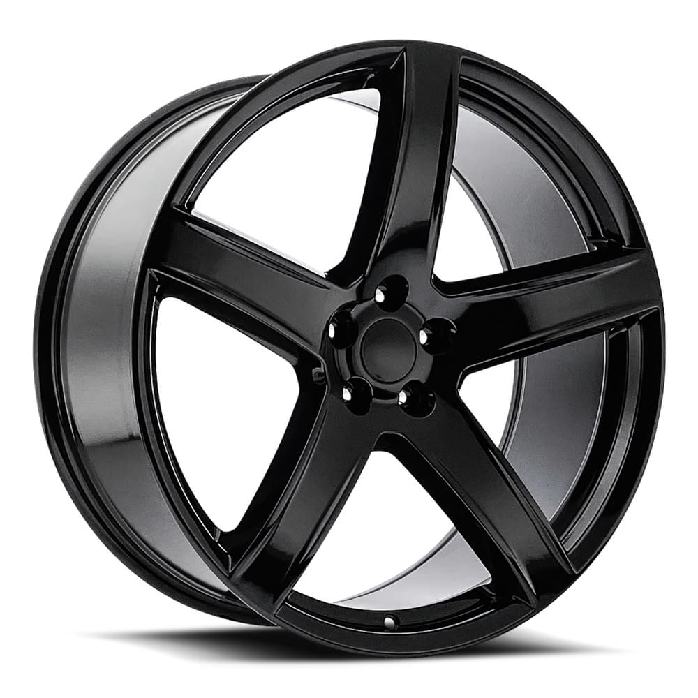 22x10 5X5.5 +25.4 HB 77.8 HELLCAT HC2 GLOSS BLACK WITH CAP-SR1 Performance
