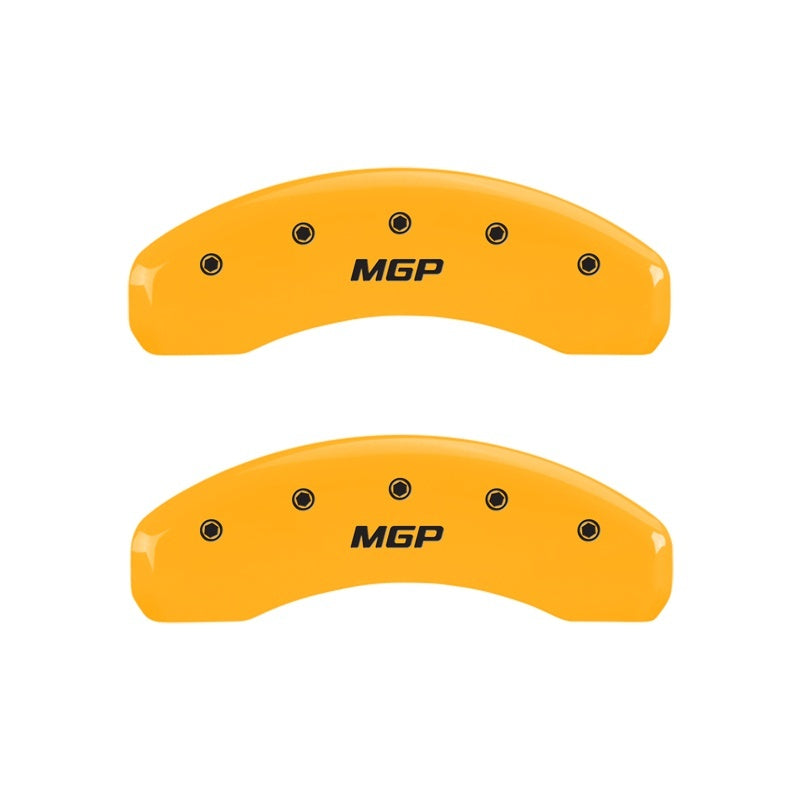 MGP 2 Caliper Covers for Chevrolet Tahoe 2018-2019 * Yellow Finish with Black Characters