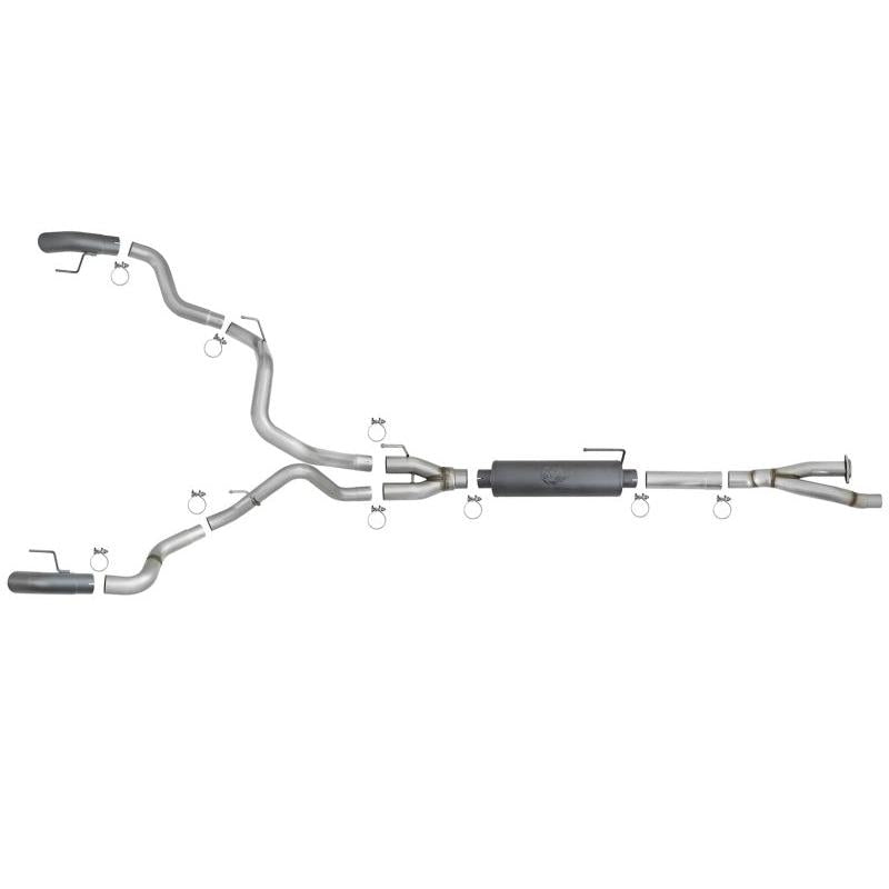 aFe MACH Force-Xp Cat-Back Exhaust w/Dual Hi-Tuck Tips Black 17-18 Ford F-150 Raptor V6-3.5L (tt)-SR1 Performance
