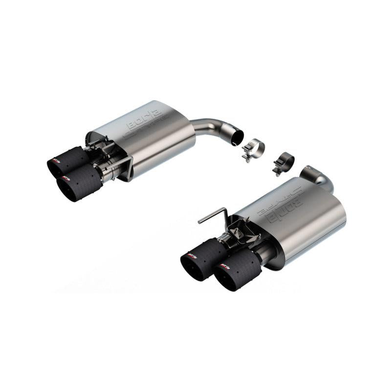 Borla 2024 Ford Mustang GT 5.0L V8 w/ Active Exhaust S-Type Axle-Back Exhaust System - Carbon Fiber