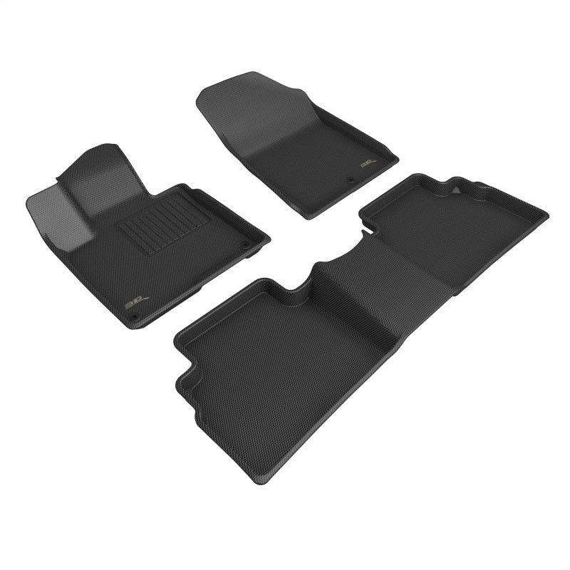 3D MAXpider 23-24 Kia Sportage FWD Gas Kagu Black Floor Mat - Row 1/2-SR1 Performance