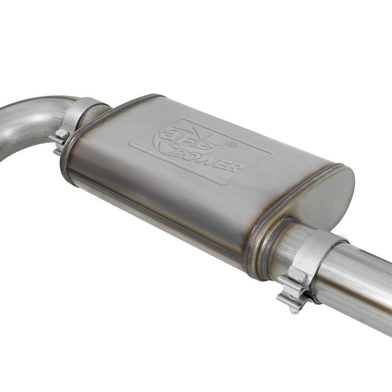 aFe Rebel Series CB 3in Middle Side Exit SS Exht w/ Black Tips 15-17 Chevy Colorado / GMC Canyon-SR1 Performance