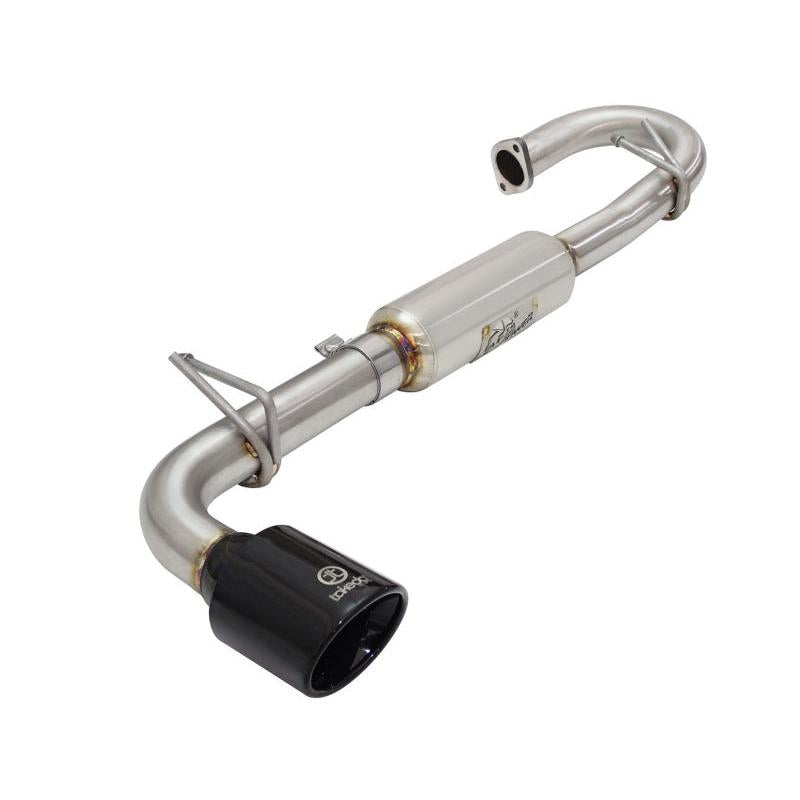 aFe Takeda 11-16 Scion TC 2.5L 2 1/4-2 1/2in Stainless Steel Axle-Back Exhaust w/Black Tip-SR1 Performance