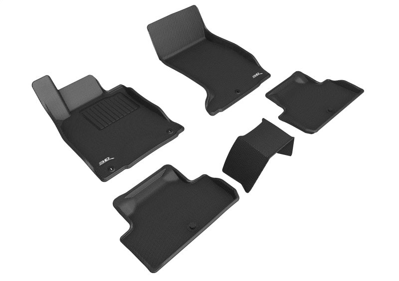 3D MAXpider 2019-2023 Genesis G70 AWD Kagu 1st & 2nd Row Floormats - Black-SR1 Performance