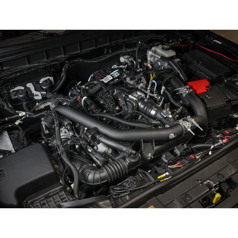 aFe 21-22 Ford Bronco V6-2.7Ltt BladeRunner 2.75in Alum Cold Charge Pipe - Black-SR1 Performance