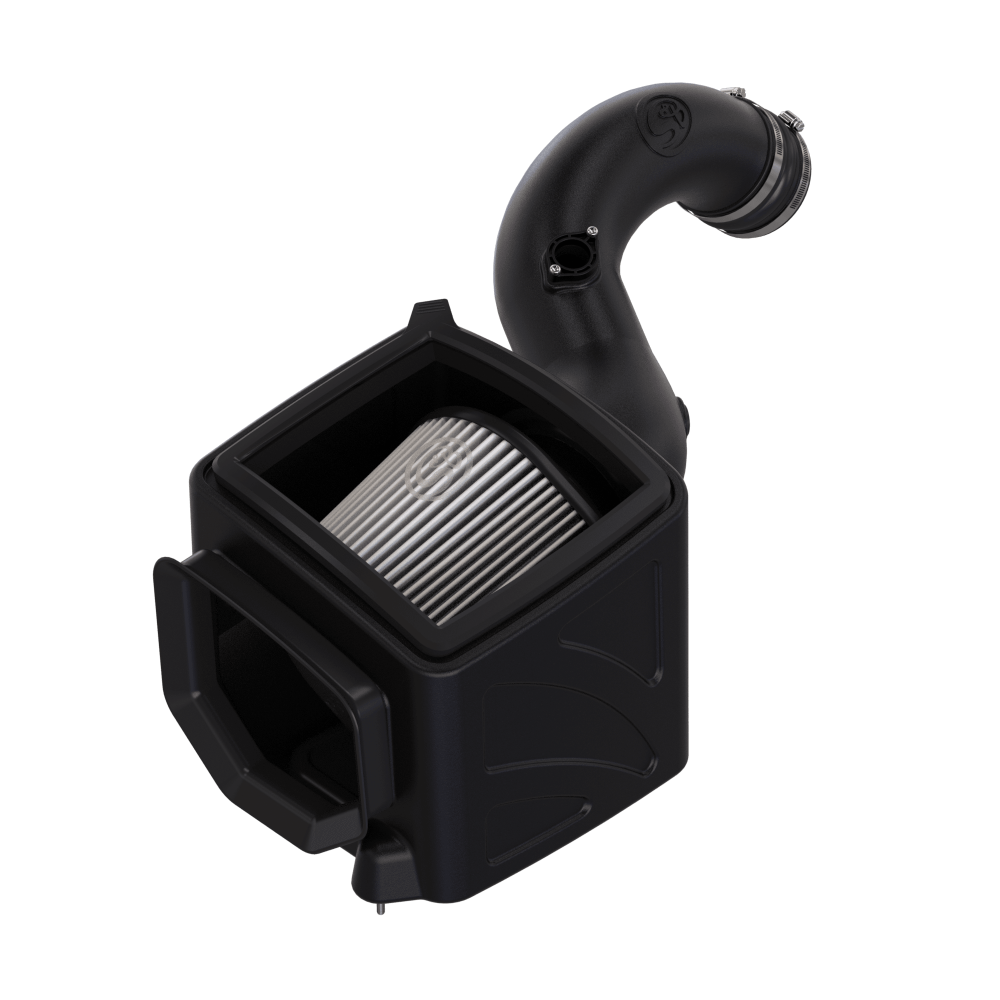 Dry Extendable Cold Air Intake for 2001-2004 Chevy / GMC Duramax LB7 6.6L on a white background
