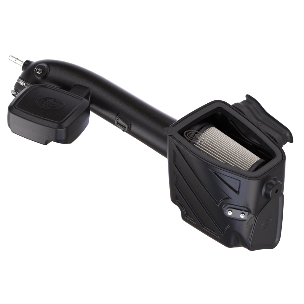 Dry Extendable Cold Air Intake for 2020-22 Ford F-250 F-350 7.3L on a white background

