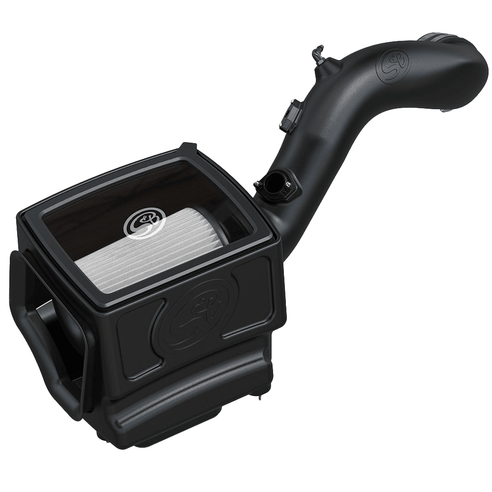 Dry Extendable Cold Air Intake for 2009-2013 Silverado, Sierra 1500 / 2009-2014 Tahoe, Yukon, Suburban, Escalade on a white background
