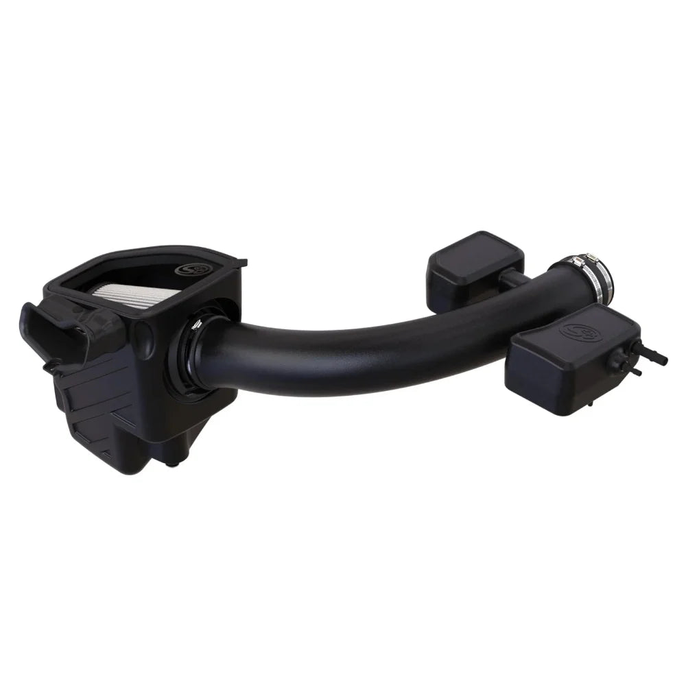 Dry Extendable Cold Air Intake Kit for 2020-2022 FORD F-250, F-350 6.2L, Gas on a white background