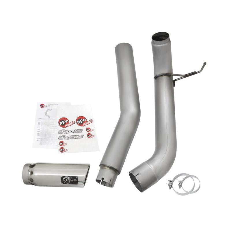 aFe Atlas Exhaust 5in DPF-Back Exhaust Aluminized Steel 2016 Nissan Titan XD V8-5.0L w/ Polished Tip