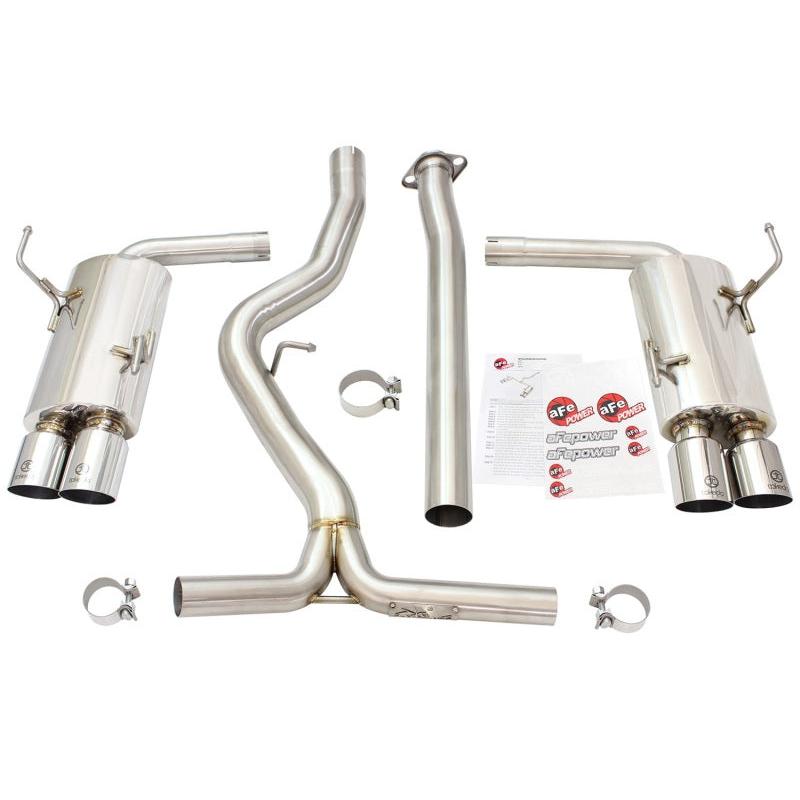 aFe Takeda 3in SS Exhaust Cat-Back 15-16 Subaru WRX/STI 2.0L/2.5L Polished Tips-SR1 Performance