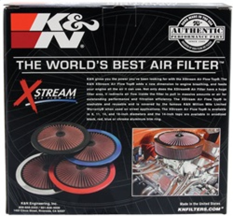 K&N X-Stream Top Filter Only 11in - Black-SR1 Performance