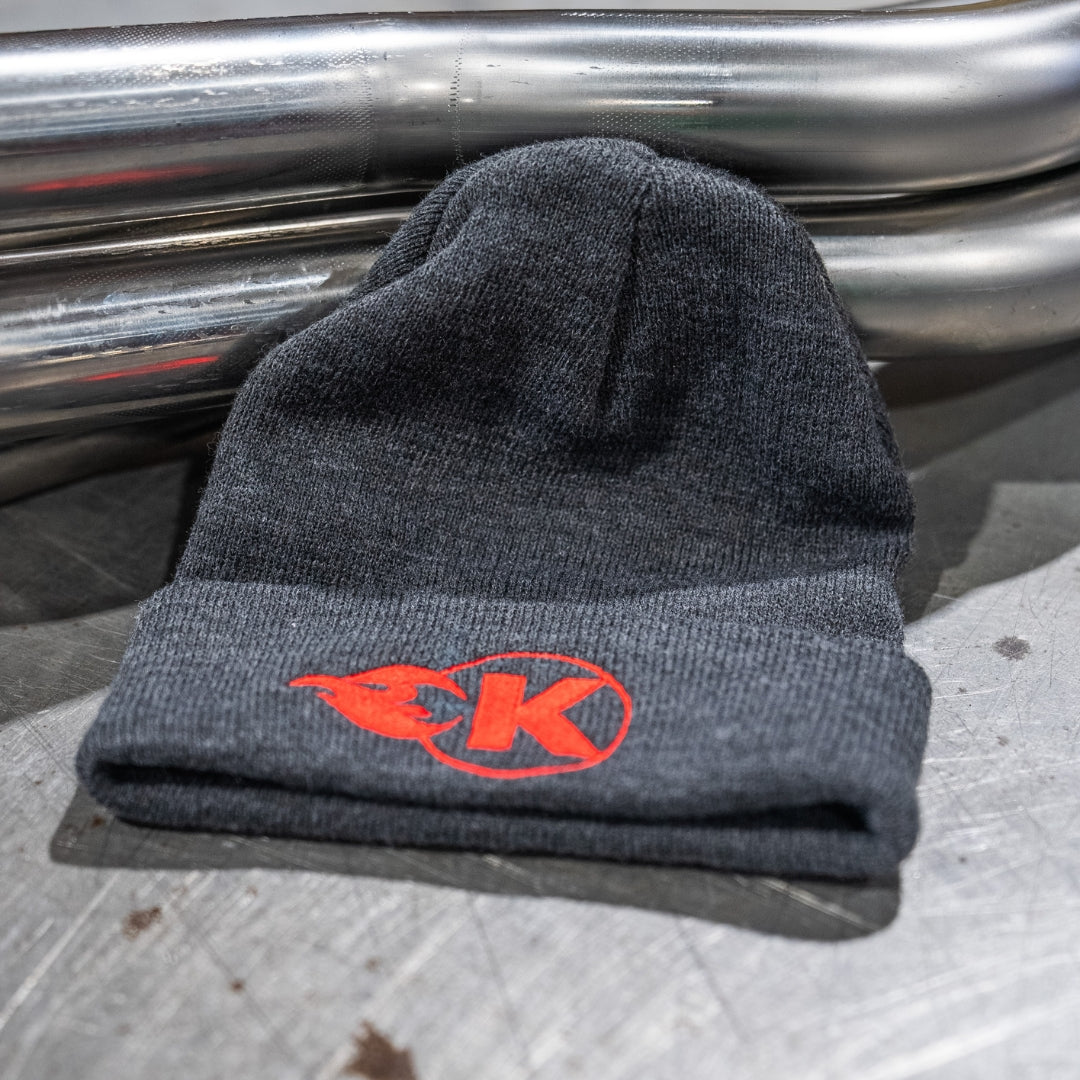 Kooks Grey K-Flame Logo Beanie
