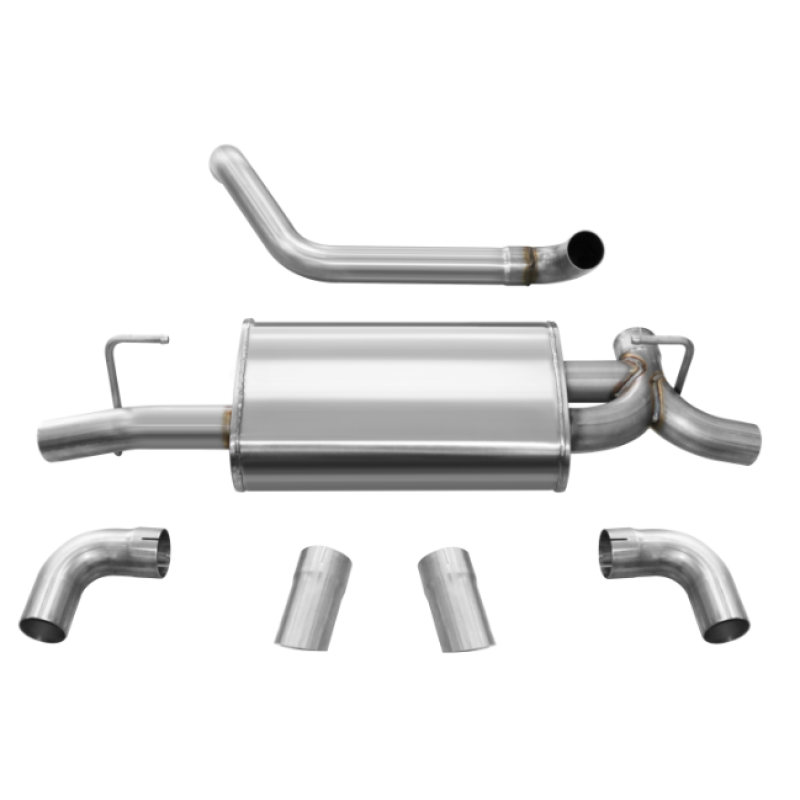 Corsa 2018-2024 Jeep Wrangler JL 2.5in Dual Rear Turn Down Exit Sport Axle-Back Exhaust-SR1 Performance