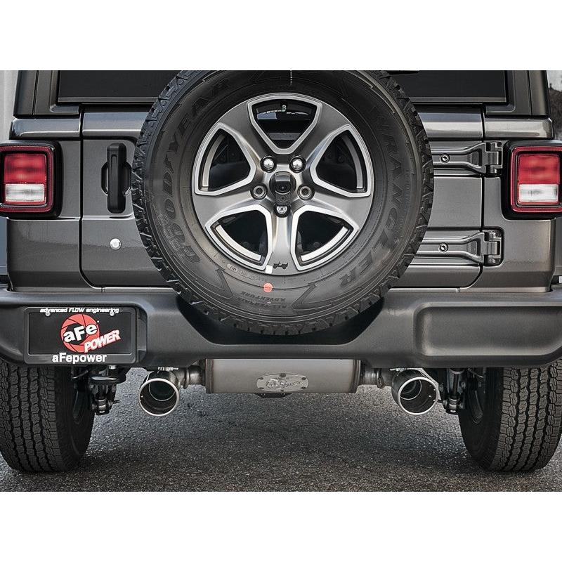aFe Rebel Series 409 Stainless Steel Cat-Back Exhaust 18-21 Jeep Wrangler JL 2.0L (t) - Polished Tip-SR1 Performance
