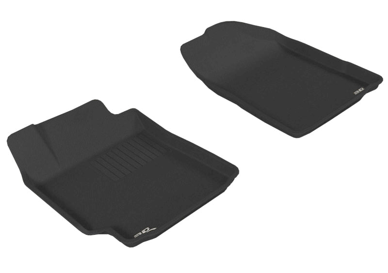 3D MAXpider 2007-2011 Toyota Camry Kagu 1st Row Floormat - Black-SR1 Performance