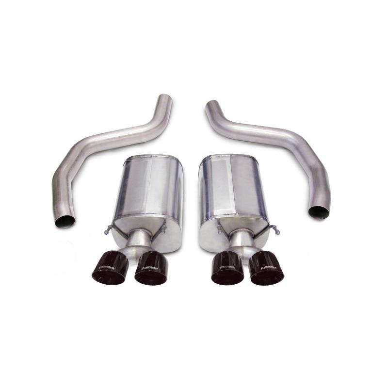 Corsa 2006-2013 Chevrolet Corvette C6 Z06 7.0L V8 Black Sport Axle-Back Exhaust