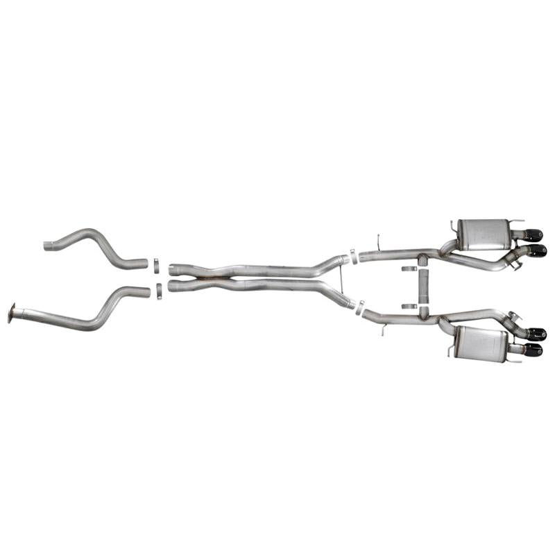 aFe MACHForce XP 3in 304SS Cat Back Exhaust s/ Black Tips 16-17 Cadillac ATS-V V6-3.6L (tt)