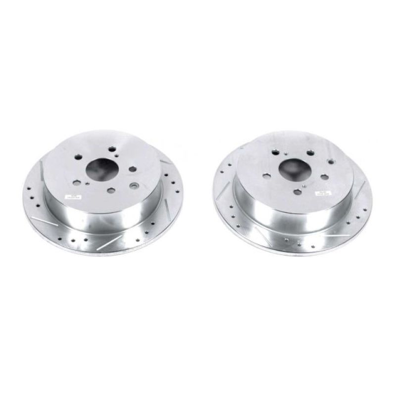 Power Stop 10-15 Lexus RX350 Rear Evolution Drilled & Slotted Rotors - Pair-SR1 Performance