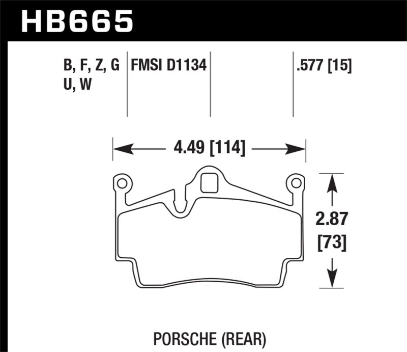 Hawk 13-16 Porsche 911 Rear HPS 5.0 Brake Pads