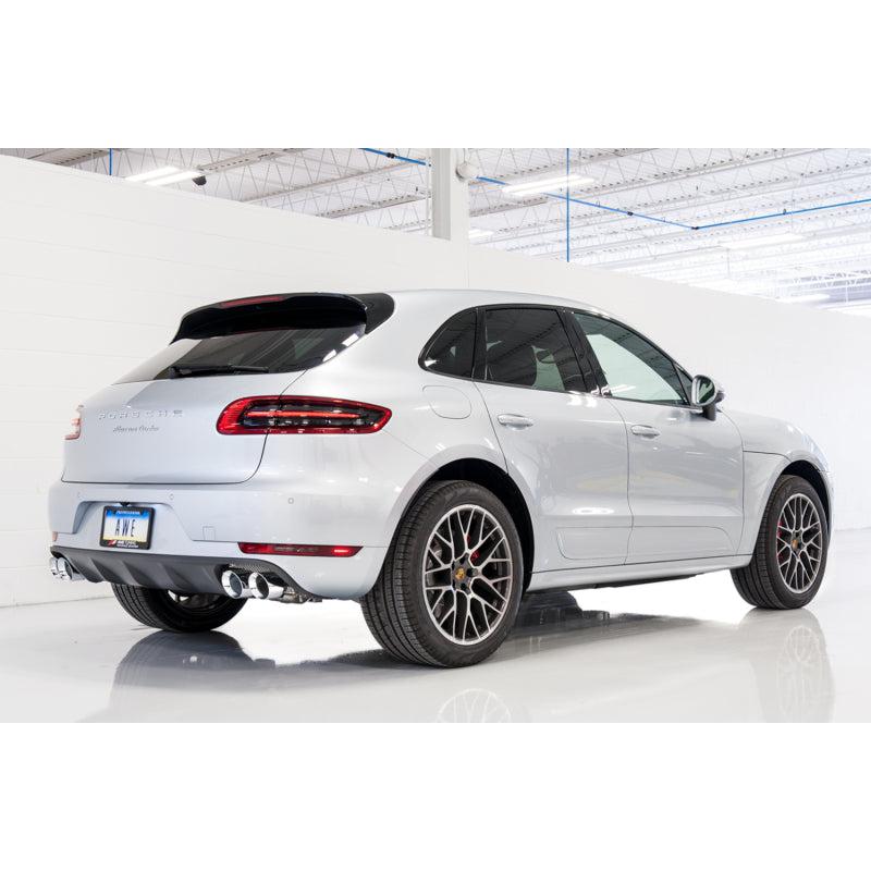 AWE Tuning Porsche Macan Track Edition Exhaust System - Chrome Silver 102mm Tips-SR1 Performance