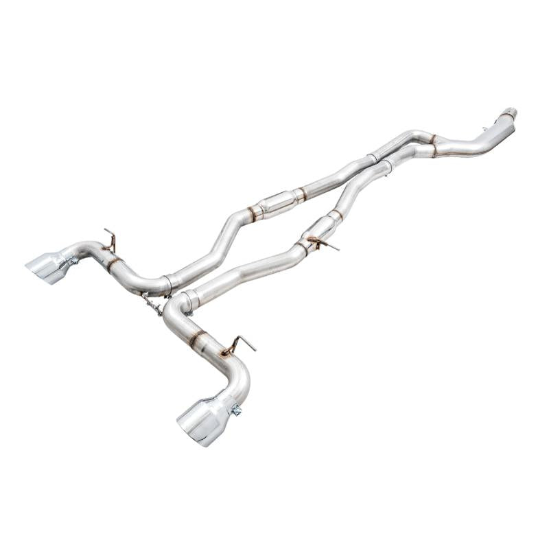 AWE Tuning 2020 Toyota Supra A90 Track Edition Exhaust - 5in Chrome Silver Tips