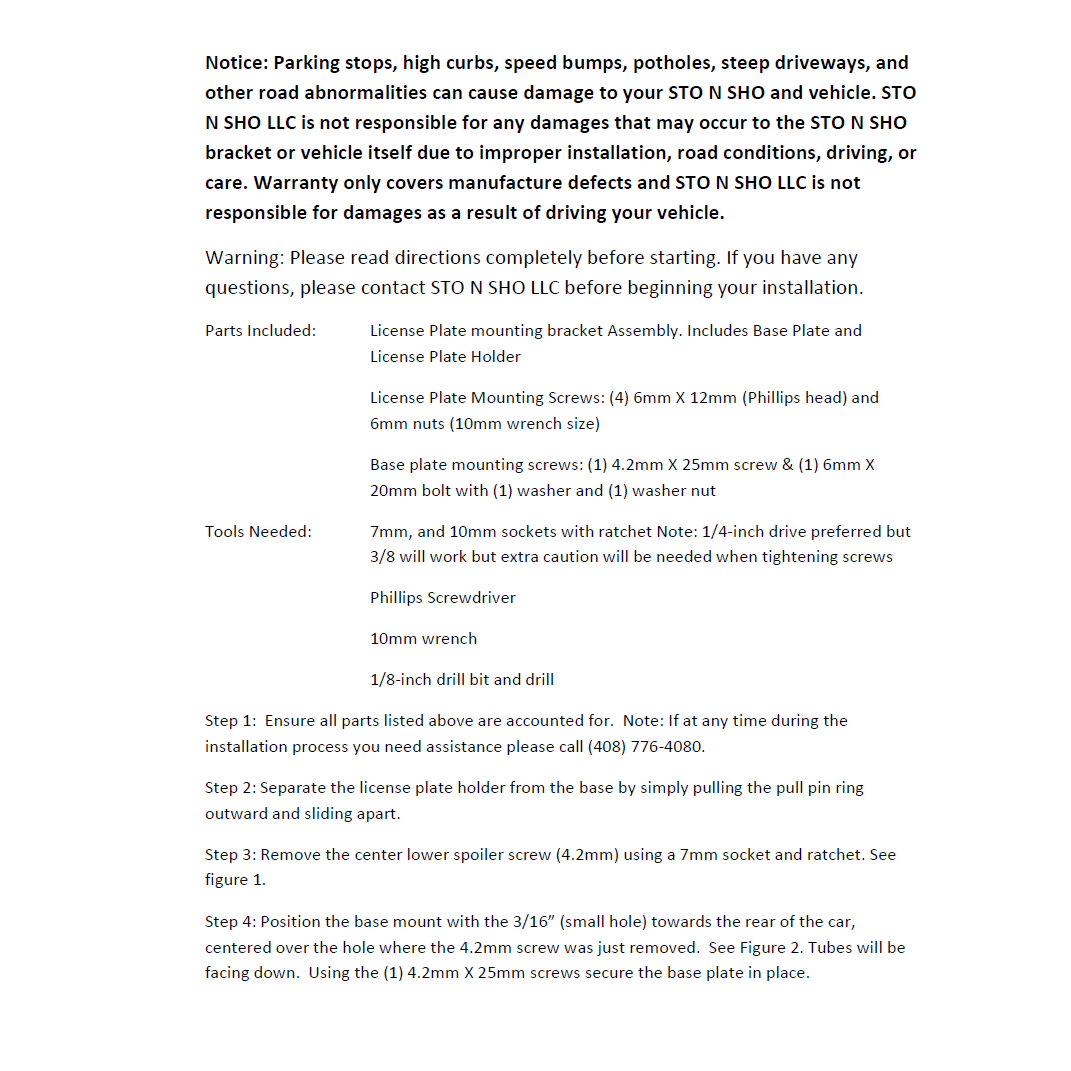 15-23 Dodge Challenger License Plate Frame Bracket-SR1 Performance