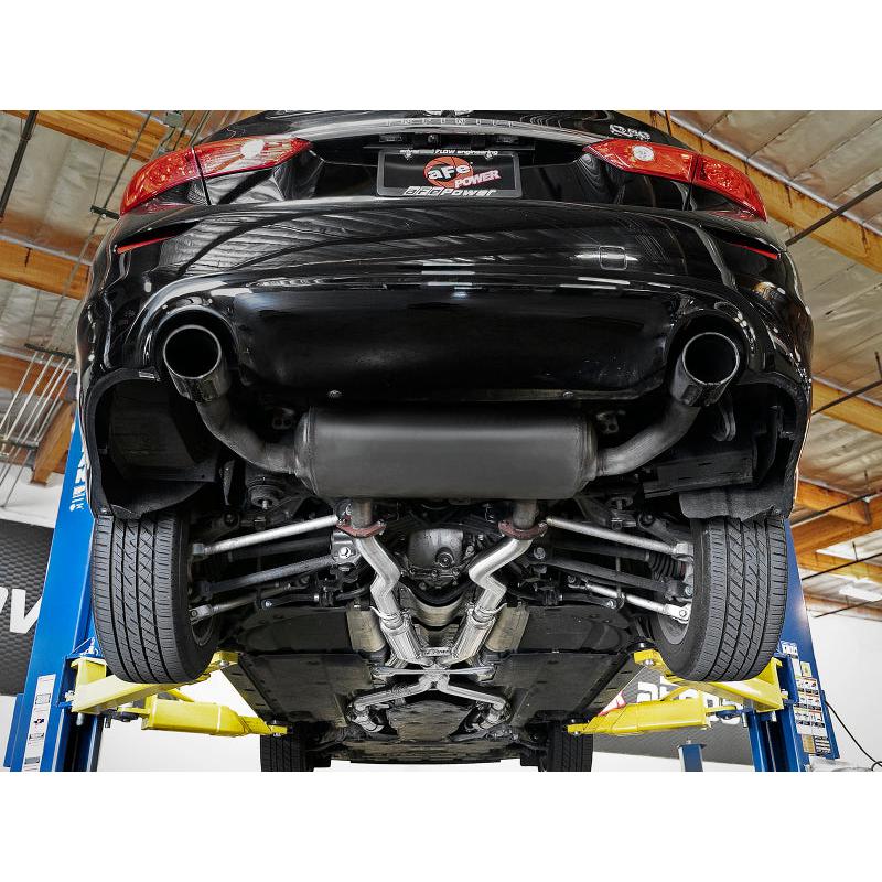 aFe Takeda 2.5in to 3in 304 SS Y-Pipe Exhaust System 16-18 Infiniti Q50/Q60 V6-3.0L (tt)