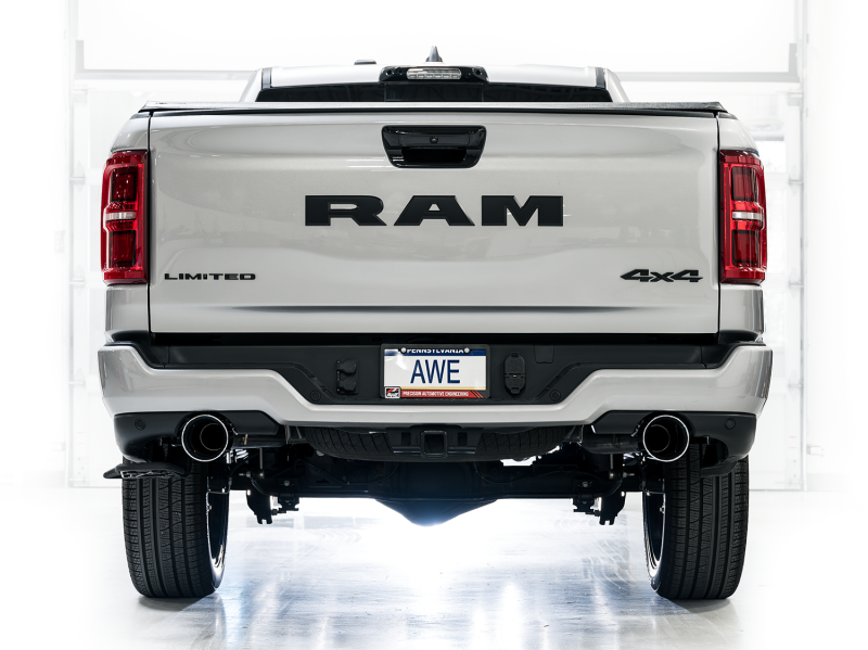 AWE Tuning 0FG Catback Touring Exhaust for 2025+ RAM 1500 3.0TT with Chrome Silver Tips