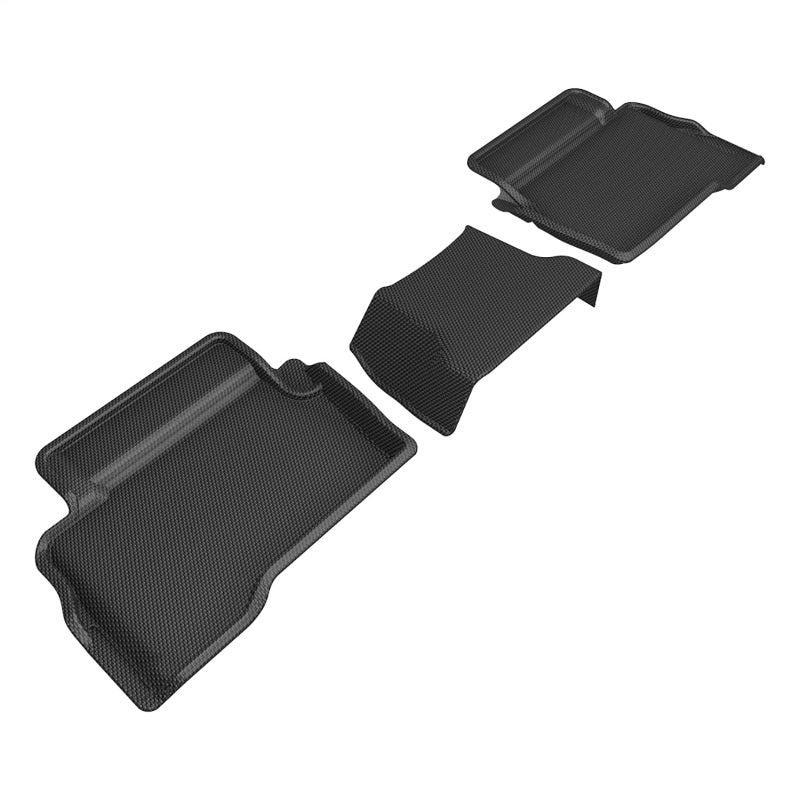 3D MAXpider 2024+ Toyota Tacoma Double Cab Kagu 2nd Row Floormats - Black-SR1 Performance