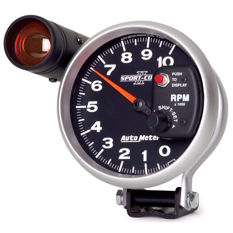 Autometer Sport-Comp II 5 inch 0-10000 RPM Pedestal Mount Tachometer Shift-Lite-SR1 Performance