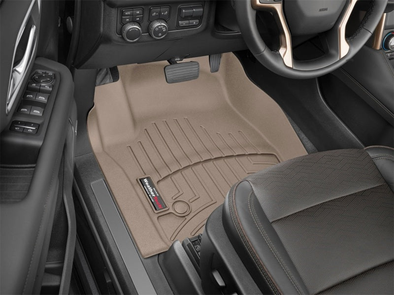 WeatherTech 2021+ Chevrolet Suburban Front FloorLiner DigitalFit Tan for Superior Interior Protection